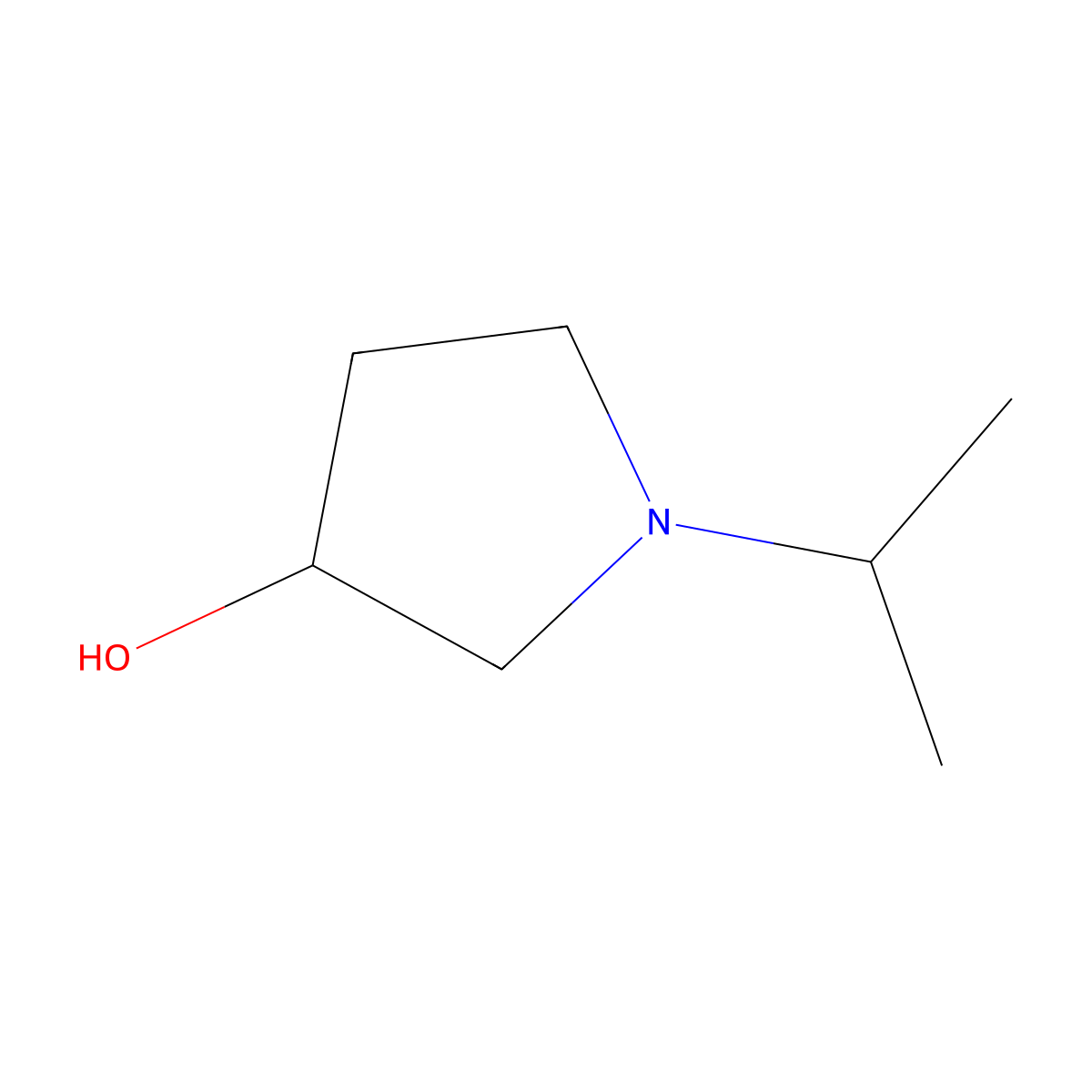 (3S)-1-Isopropylpyrrolidin-3-OL molecular structure, CAS 618067-86-0