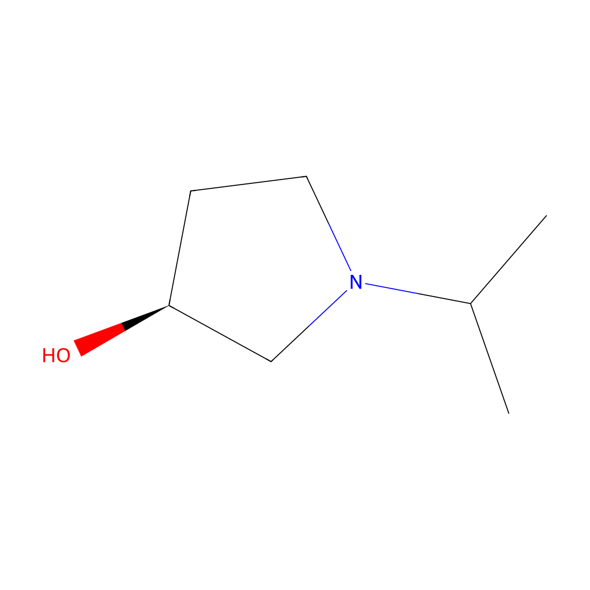 (3S)-1-Isopropylpyrrolidin-3-OL molecular structure, CAS 618067-86-0