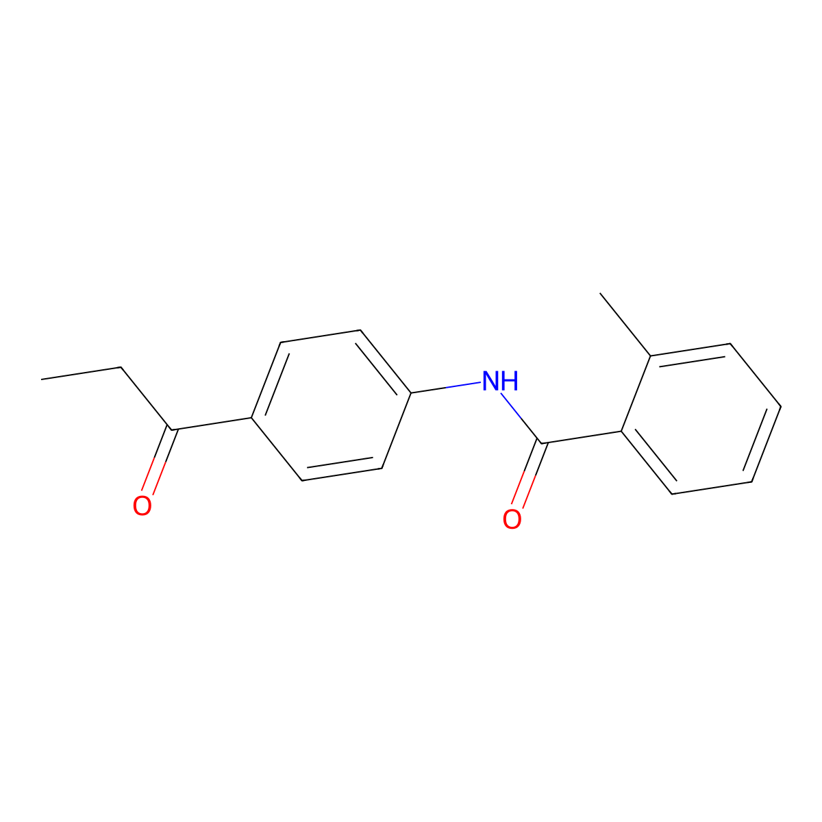 2-Methyl-N-(4-propionylphenyl)benzamide molecular structure, CAS 618069-89-9