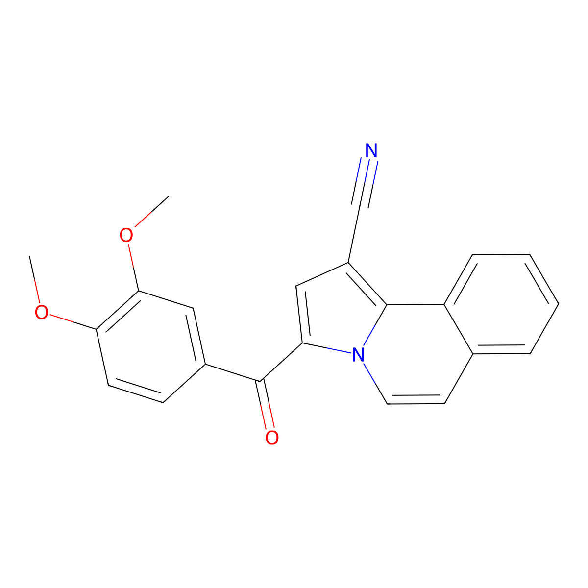 3-(3,4-Dimethoxybenzoyl)pyrrolo[2,1-a]isoquinoline-1-carbonitrile molecular structure, CAS 618070-11-4