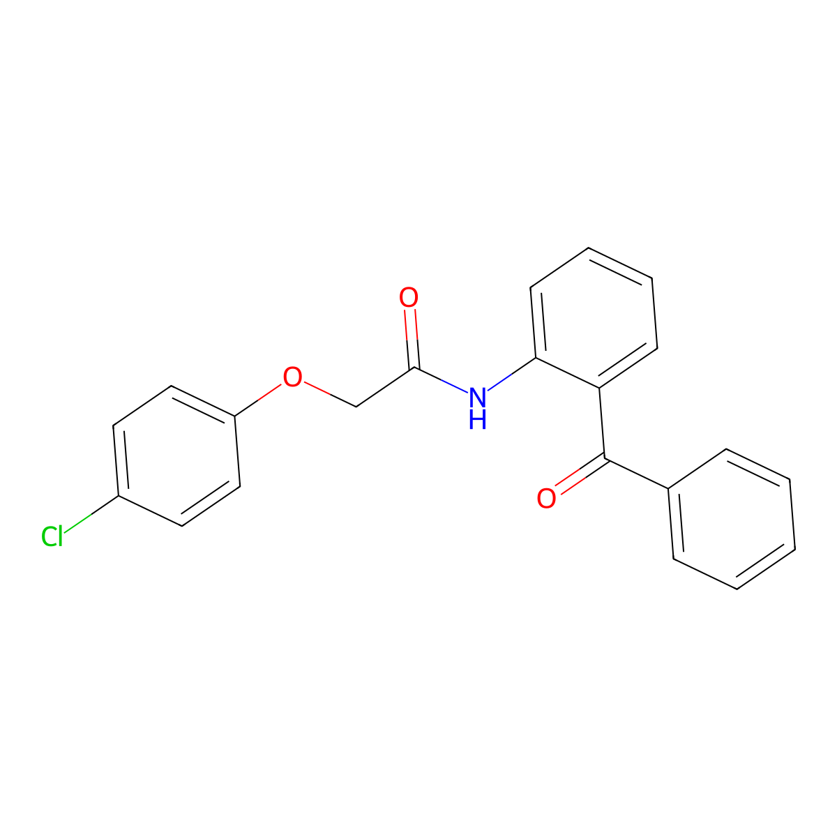 N-(2-Benzoylphenyl)-2-(4-chlorophenoxy)acetamide molecular structure, CAS 618070-12-5