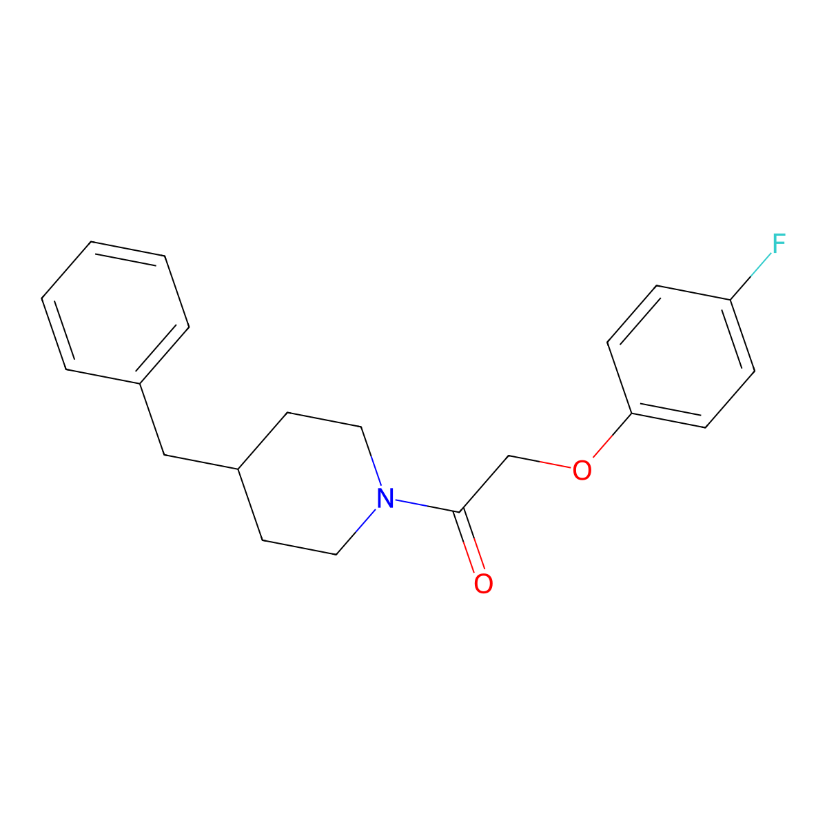 1-(4-Benzylpiperidin-1-yl)-2-(4-fluorophenoxy)ethanone molecular structure, CAS 618072-32-5