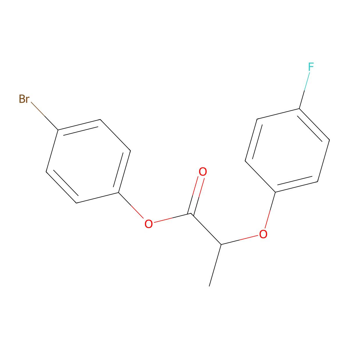 4-Bromophenyl 2-(4-fluorophenoxy)propanoate molecular structure, CAS 618073-06-6