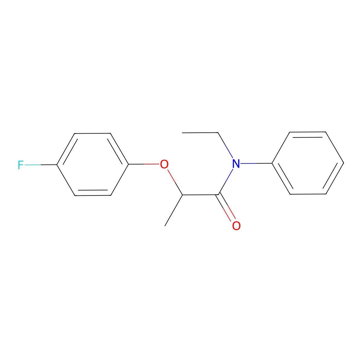 N-ethyl-2-(4-fluorophenoxy)-N-phenylpropanamide molecular structure, CAS 618073-10-2