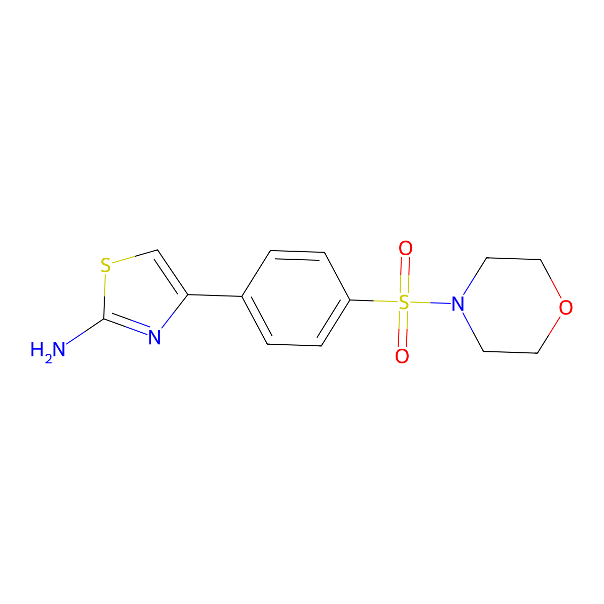 4-(4-(Morpholinosulfonyl)phenyl)thiazol-2-amine molecular structure, CAS 618076-76-9