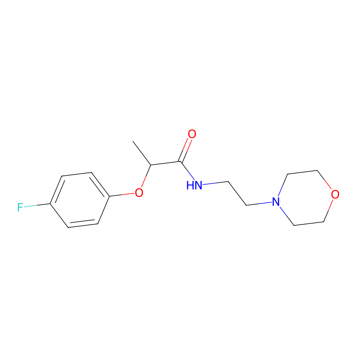 2-(4-fluorophenoxy)-N-[2-(morpholin-4-yl)ethyl]propanamide molecular structure, CAS 618080-05-0