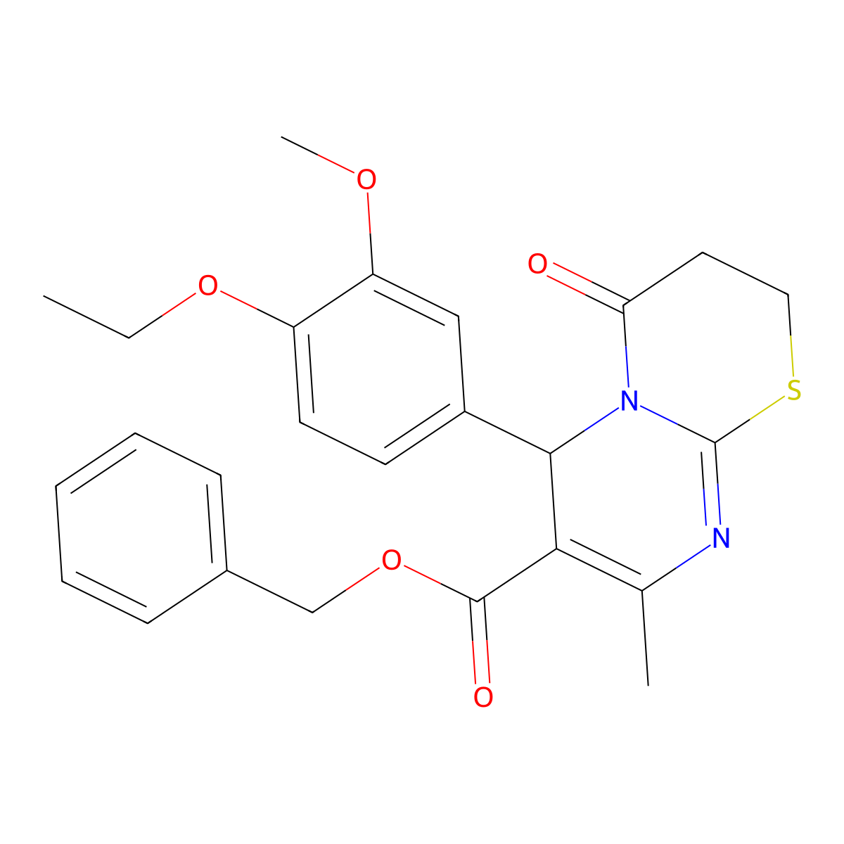 benzyl 6-(4-ethoxy-3-methoxyphenyl)-8-methyl-4-oxo-3,4-dihydro-2H,6H-pyrimido[2,1-b][1,3]thiazine-7-carboxylate molecular structure, CAS 618080-37-8