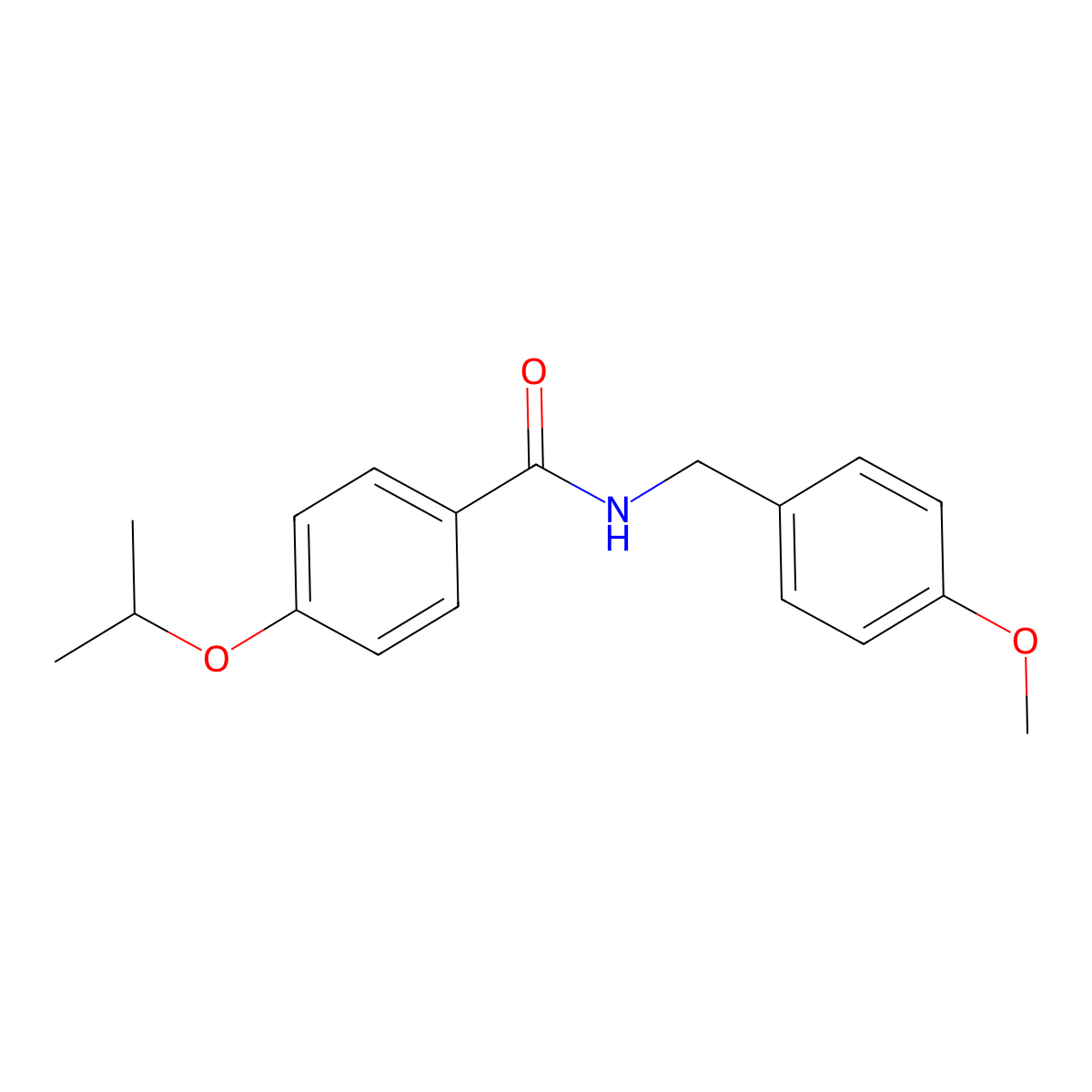 N-(4-methoxybenzyl)-4-(propan-2-yloxy)benzamide molecular structure, CAS 618080-38-9
