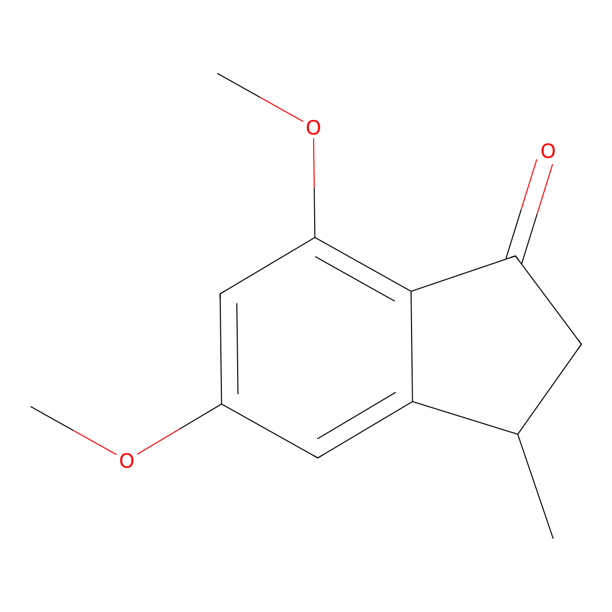 5,7-Dimethoxy-3-methyl-2,3-dihydro-1H-inden-1-one molecular structure, CAS 618084-59-6