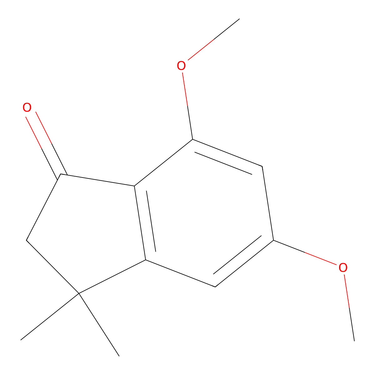 5,7-Dimethoxy-3,3-dimethyl-2,3-dihydro-1H-inden-1-one molecular structure, CAS 618084-66-5