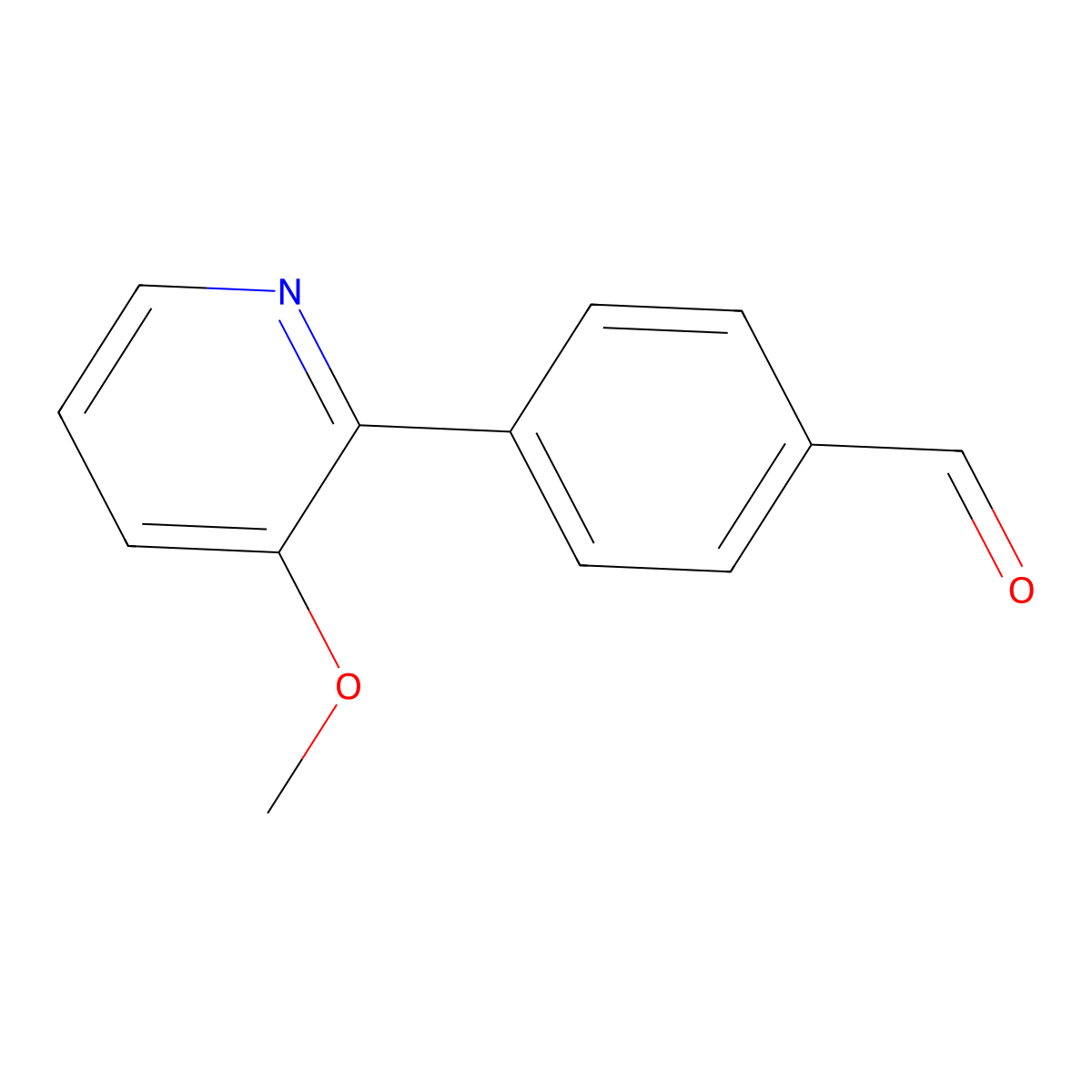 4-(3-Methoxypyridin-2-yl)benzaldehyde molecular structure, CAS 618092-16-3