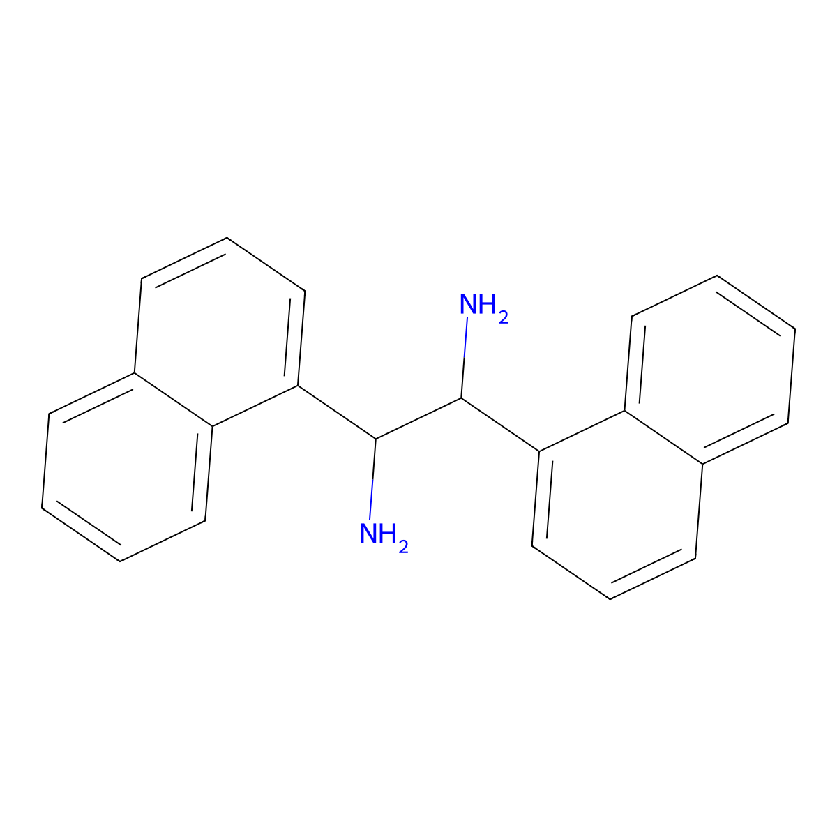 1,2-DI(1-Naphthyl)-1,2-ethanediamine molecular structure, CAS 618092-22-1
