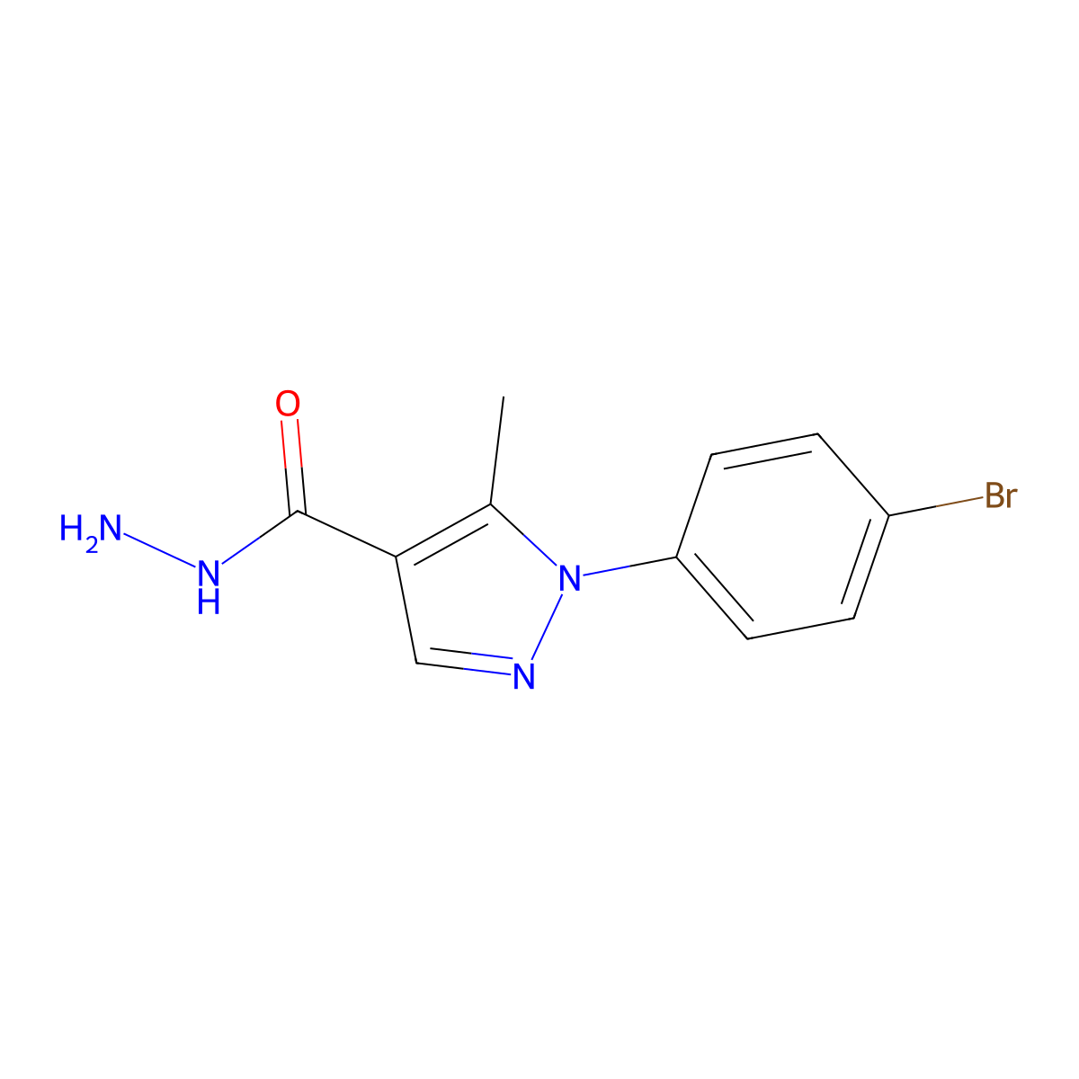 1-(4-Bromophenyl)-5-methyl-1h-pyrazole-4-carbohydrazide molecular structure, CAS 618092-50-5
