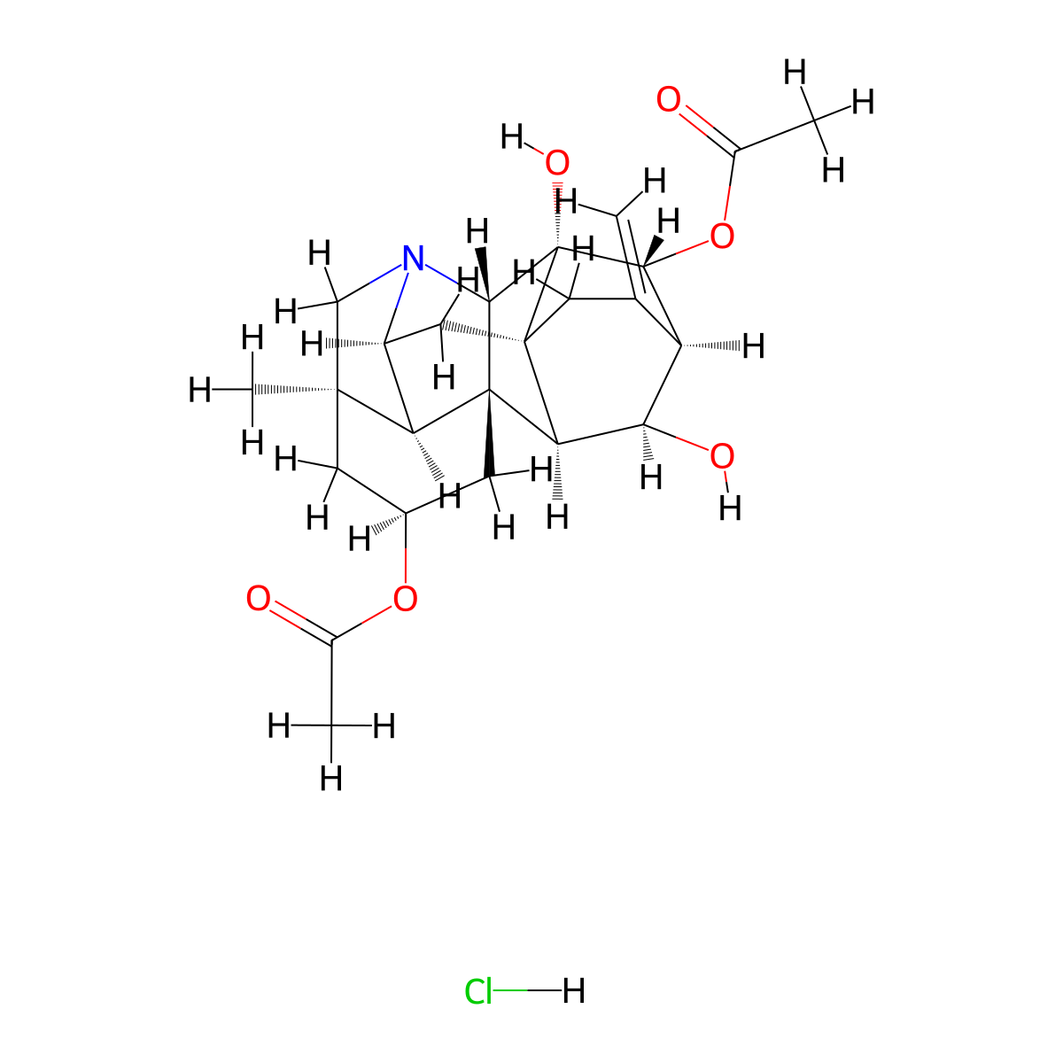 Guan-fu base A hydrochloride(1394-48-5 free base) molecular structure, CAS 618094-85-2