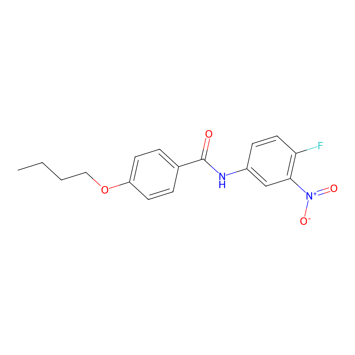 4-butoxy-N-(4-fluoro-3-nitrophenyl)benzamide molecular structure, CAS 6181-08-4