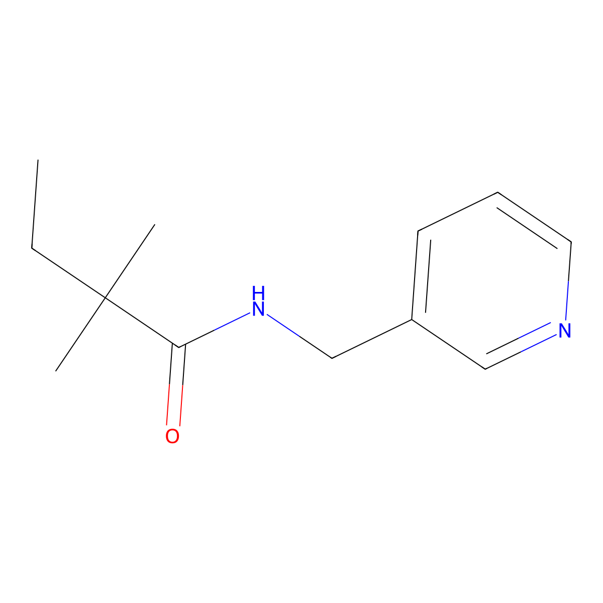 2,2-dimethyl-N-(3-pyridylmethyl)butanamide molecular structure, CAS 6181-71-1