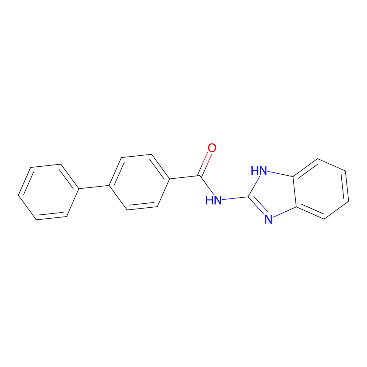 N-(1H-benzimidazol-2-yl)-4-phenylbenzamide molecular structure, CAS 61810-46-6