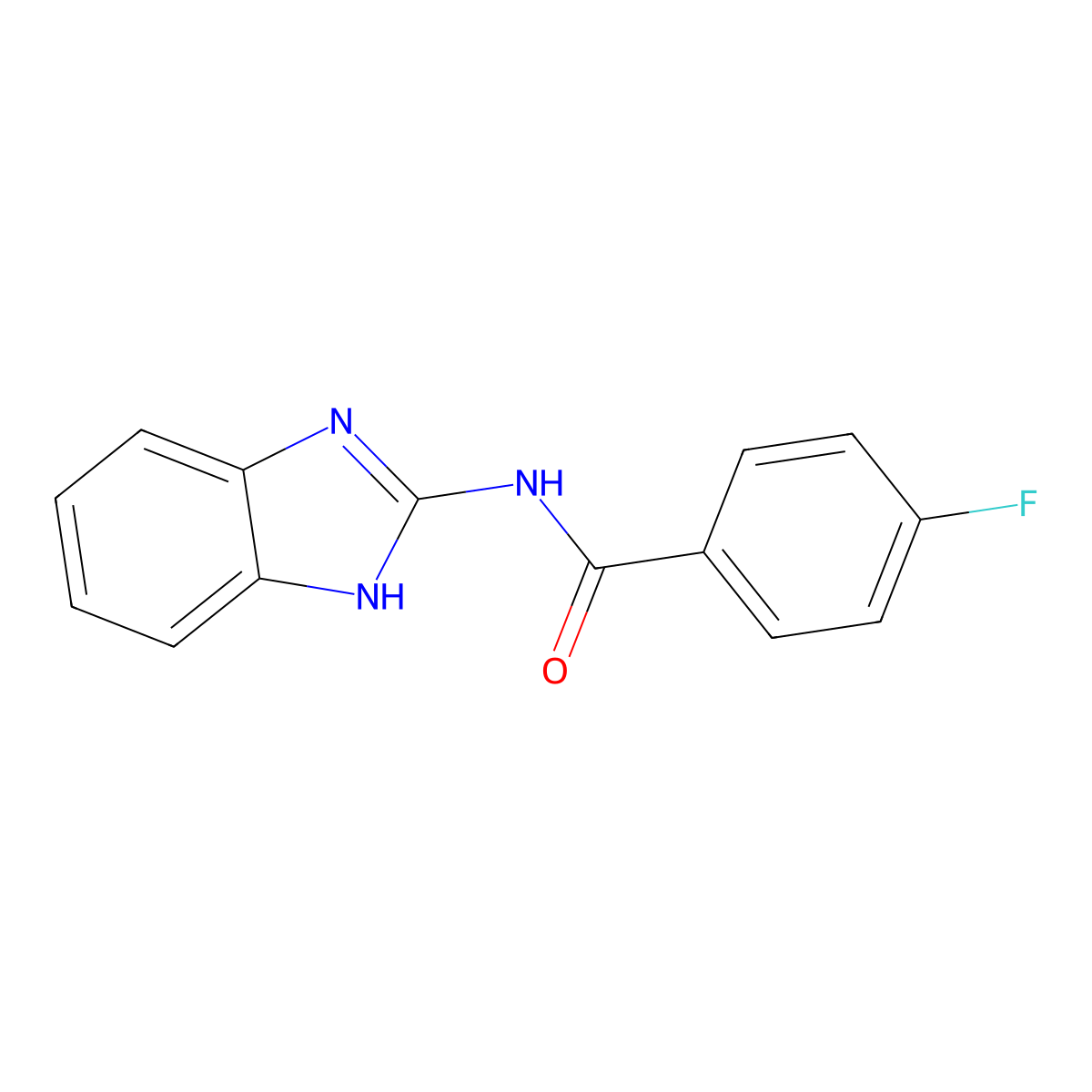 N-(1H-benzimidazol-2-yl)-4-fluorobenzamide molecular structure, CAS 61810-47-7