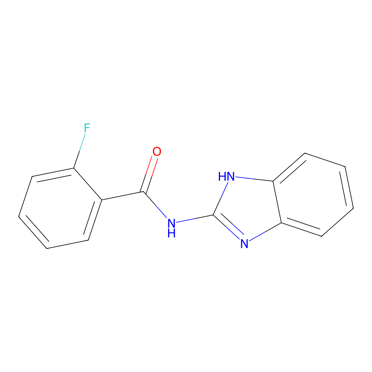 N-(1H-benzimidazol-2-yl)-2-fluorobenzamide molecular structure, CAS 61810-48-8