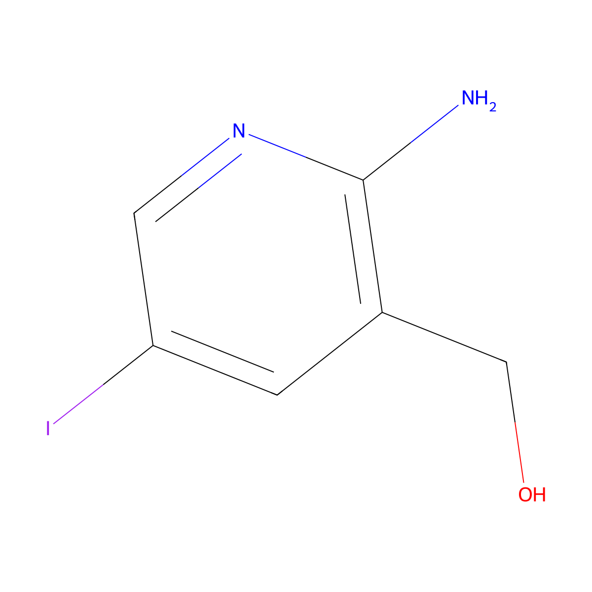 (2-Amino-5-Iodopyridin-3-Yl)Methanol molecular structure, CAS 618107-90-7