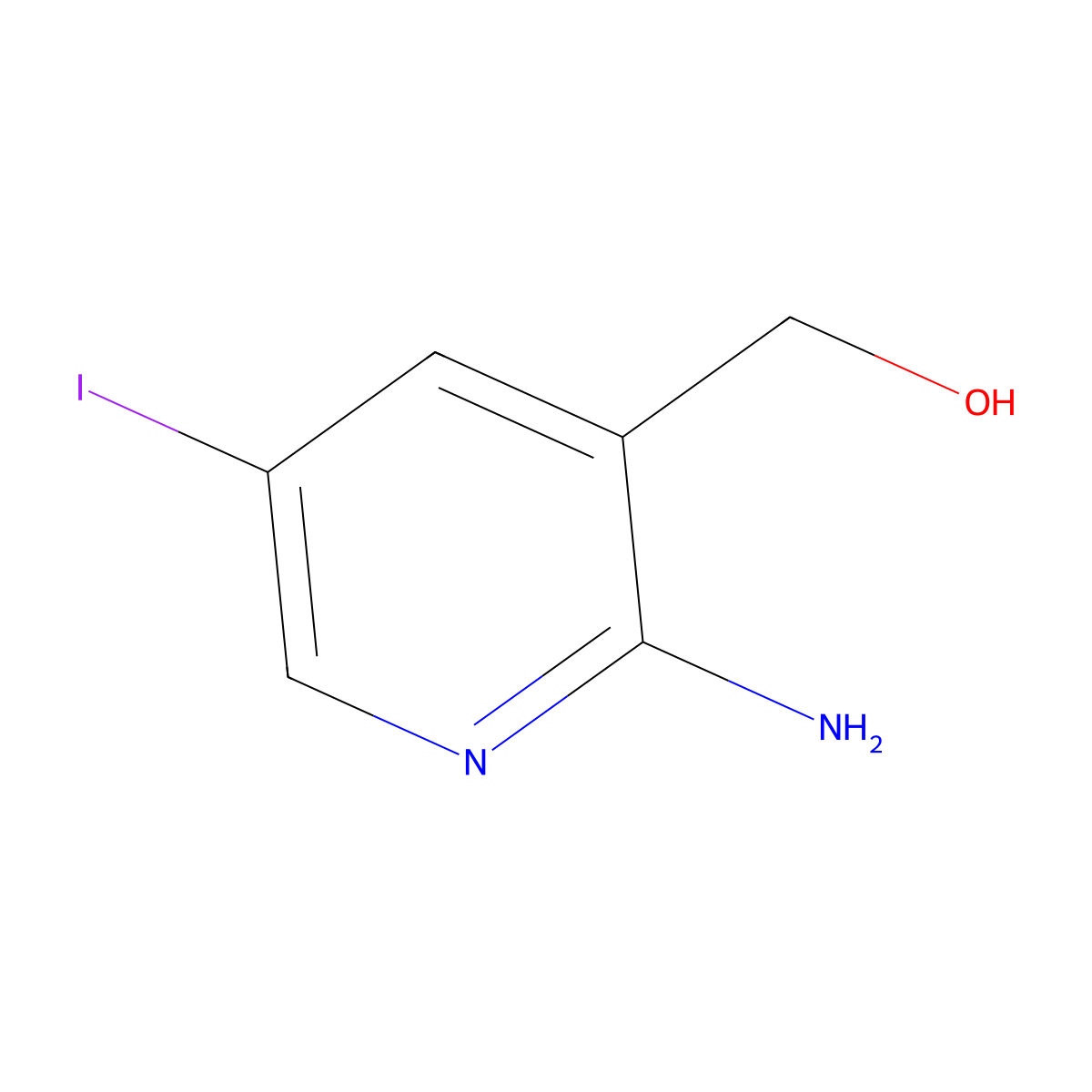 (2-Amino-5-Iodopyridin-3-Yl)Methanol molecular structure, CAS 618107-90-7