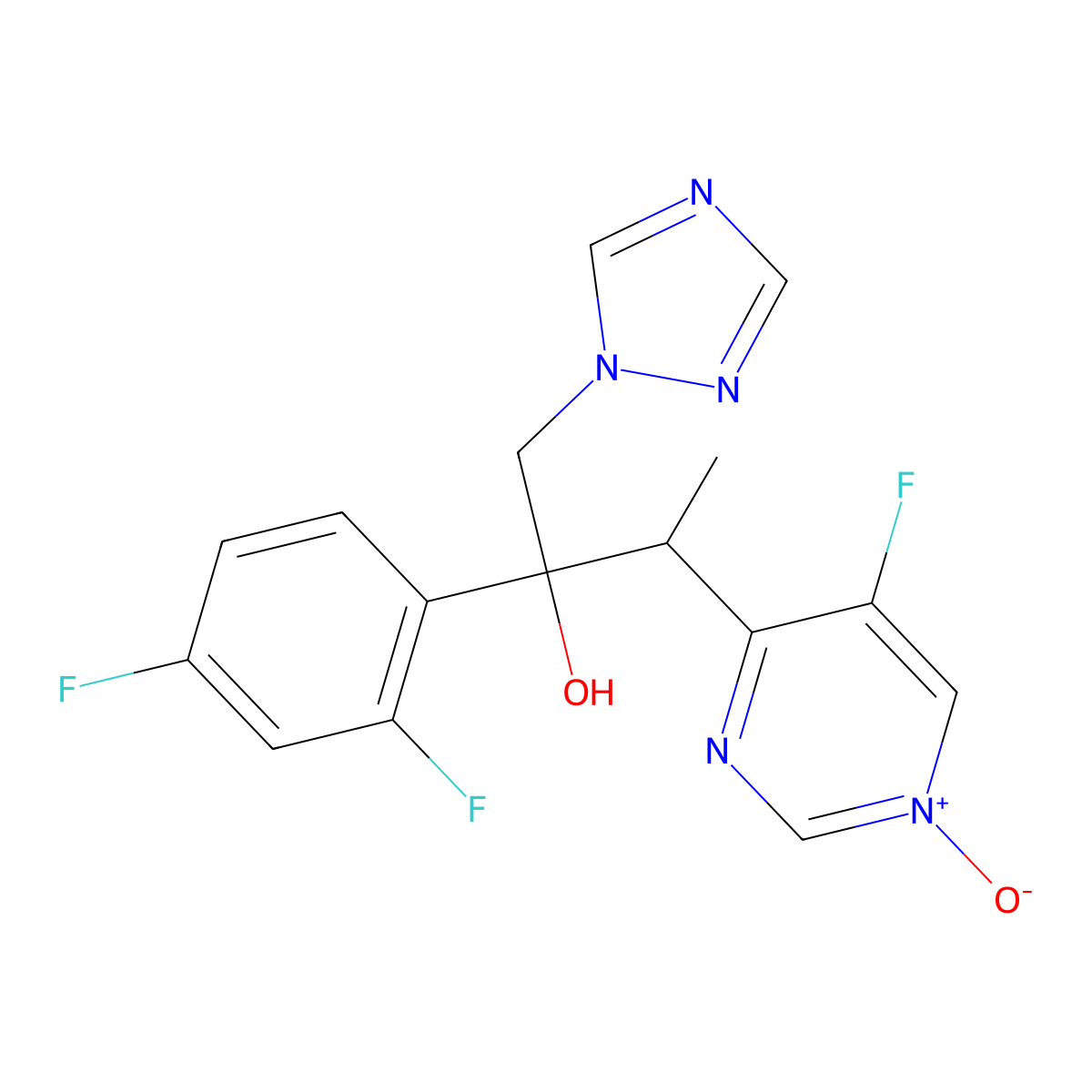 Voriconazole N-Oxide molecular structure, CAS 618109-05-0