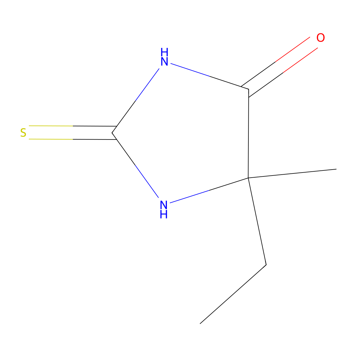 5-Ethyl-5-methyl-2-sulfanylideneimidazolidin-4-one molecular structure, CAS 61815-28-9