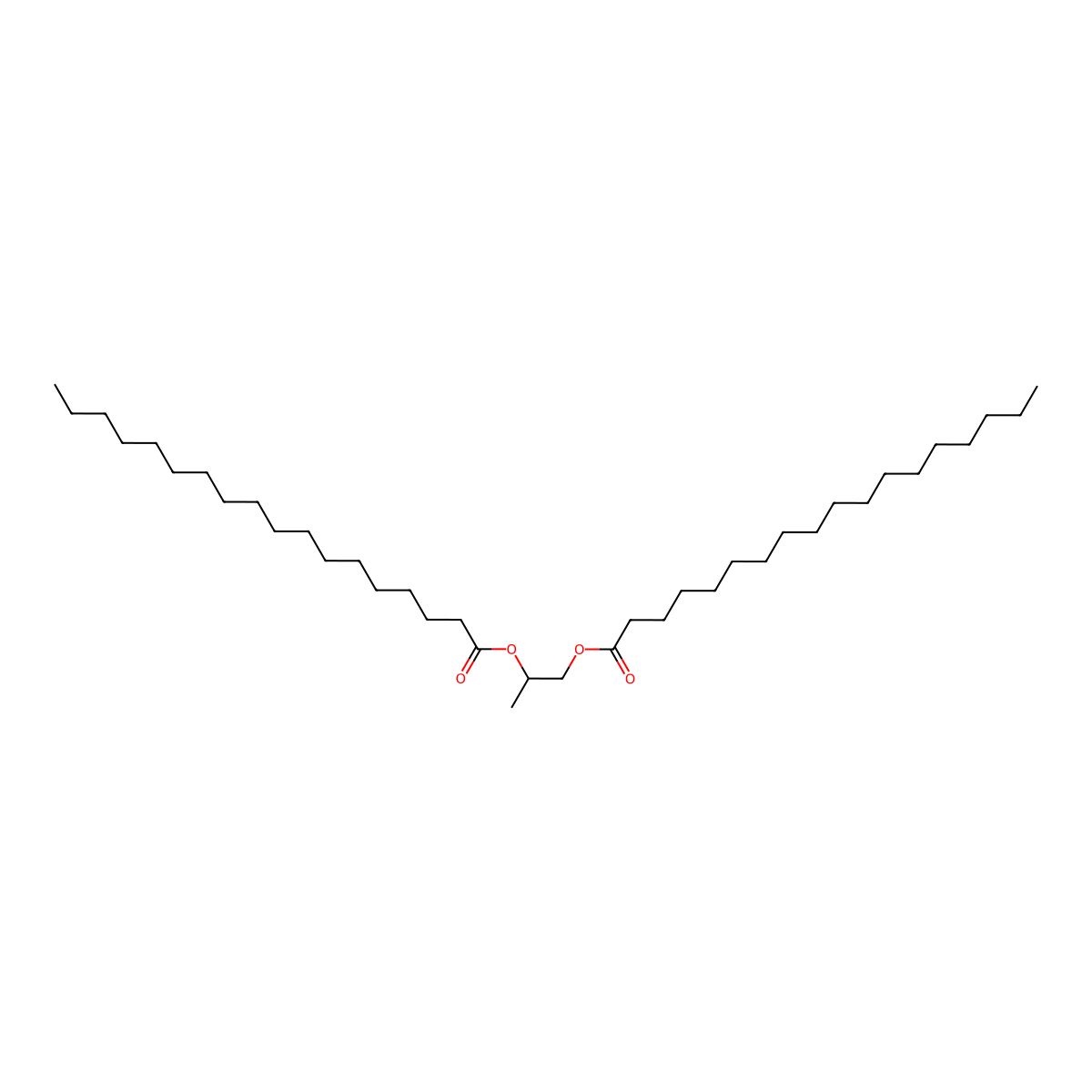 Propylene glycol 1,2-distearate molecular structure, CAS 6182-11-2