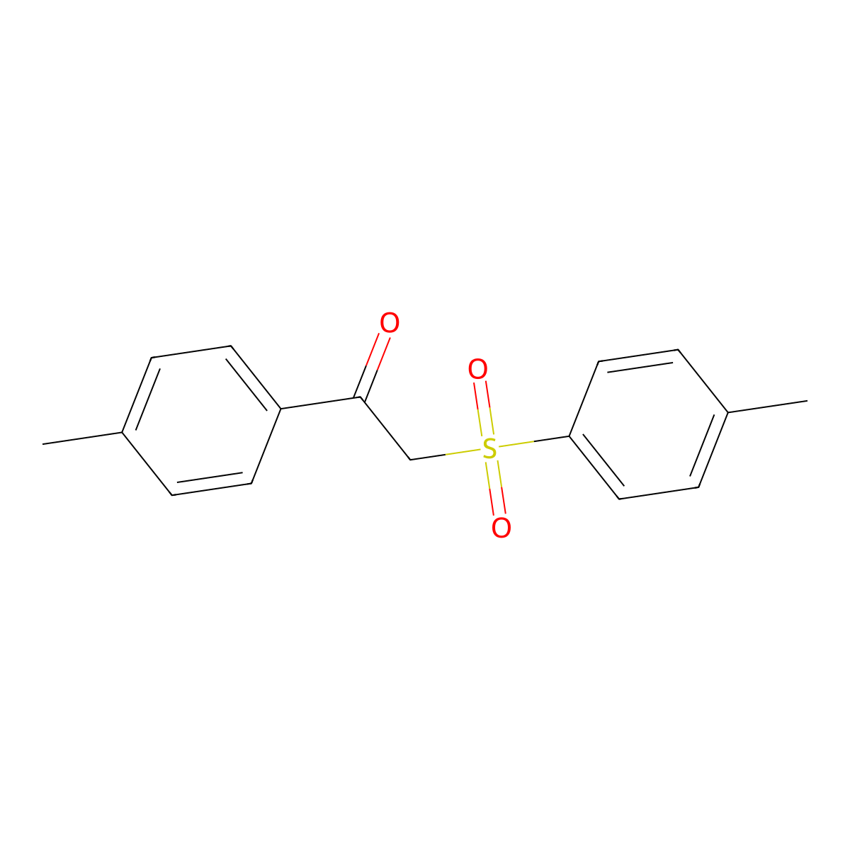 1-(4-Methylphenyl)-2-(4-methylphenyl)sulfonylethanone molecular structure, CAS 61820-95-9