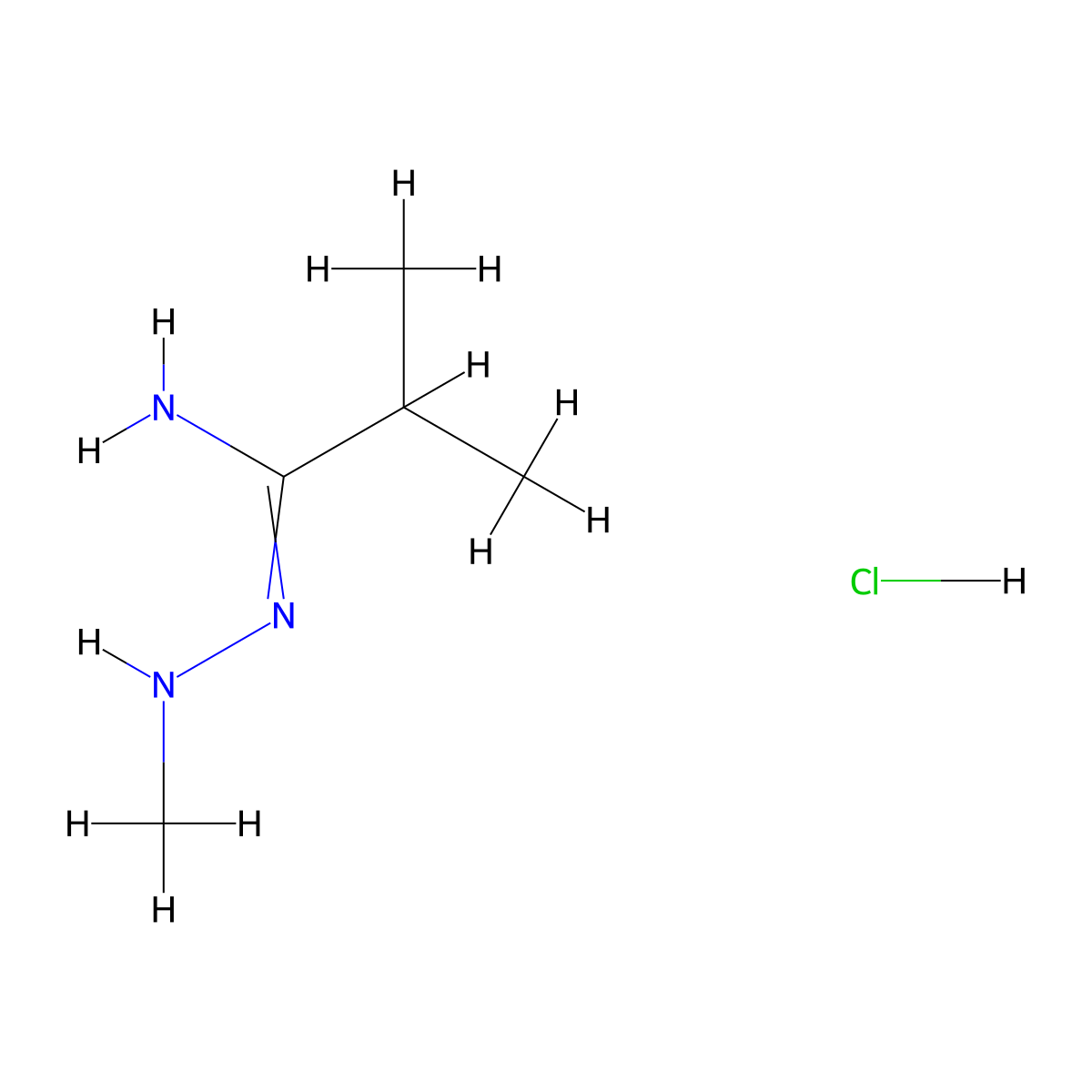 2-Methyl-N-(methylamino)propanimidamide hydrochloride molecular structure, CAS 61821-67-8