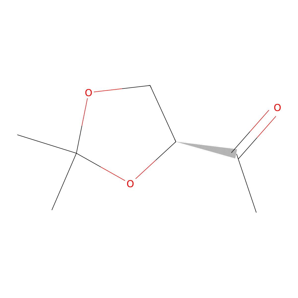 (R)-1-(2,2-dimethyl-1,3-dioxolan-4-yl)ethanone molecular structure, CAS 61821-86-1