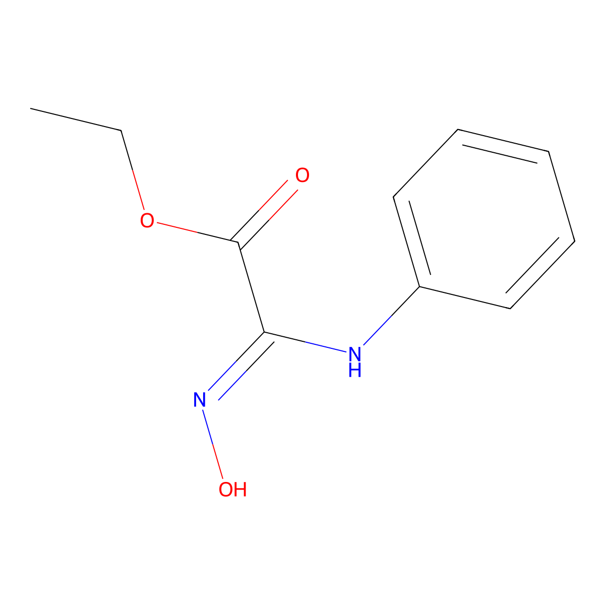 Acetic acid, (hydroxyamino)(phenylimino)-, ethyl ester molecular structure, CAS 61824-05-3