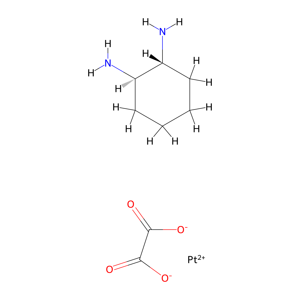Oxalato(trans-l-1,2-cyclohexanediamine)platinum(II) , Oxaliplatin molecular structure, CAS 61825-94-3