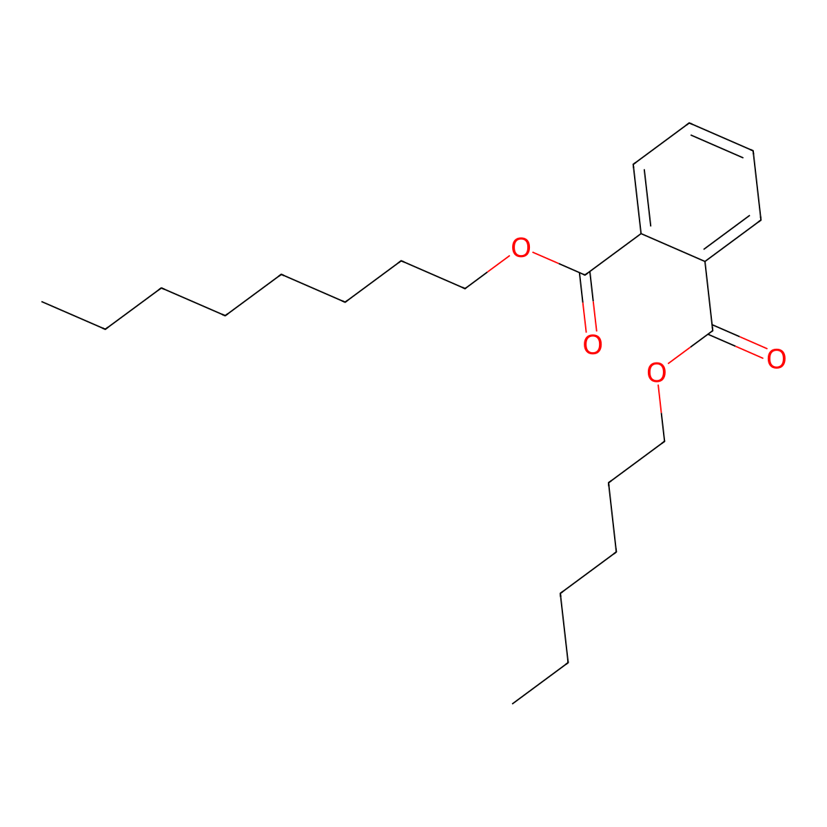 1,2-Benzenedicarboxylic acid, 1-hexyl 2-octyl ester molecular structure, CAS 61827-62-1