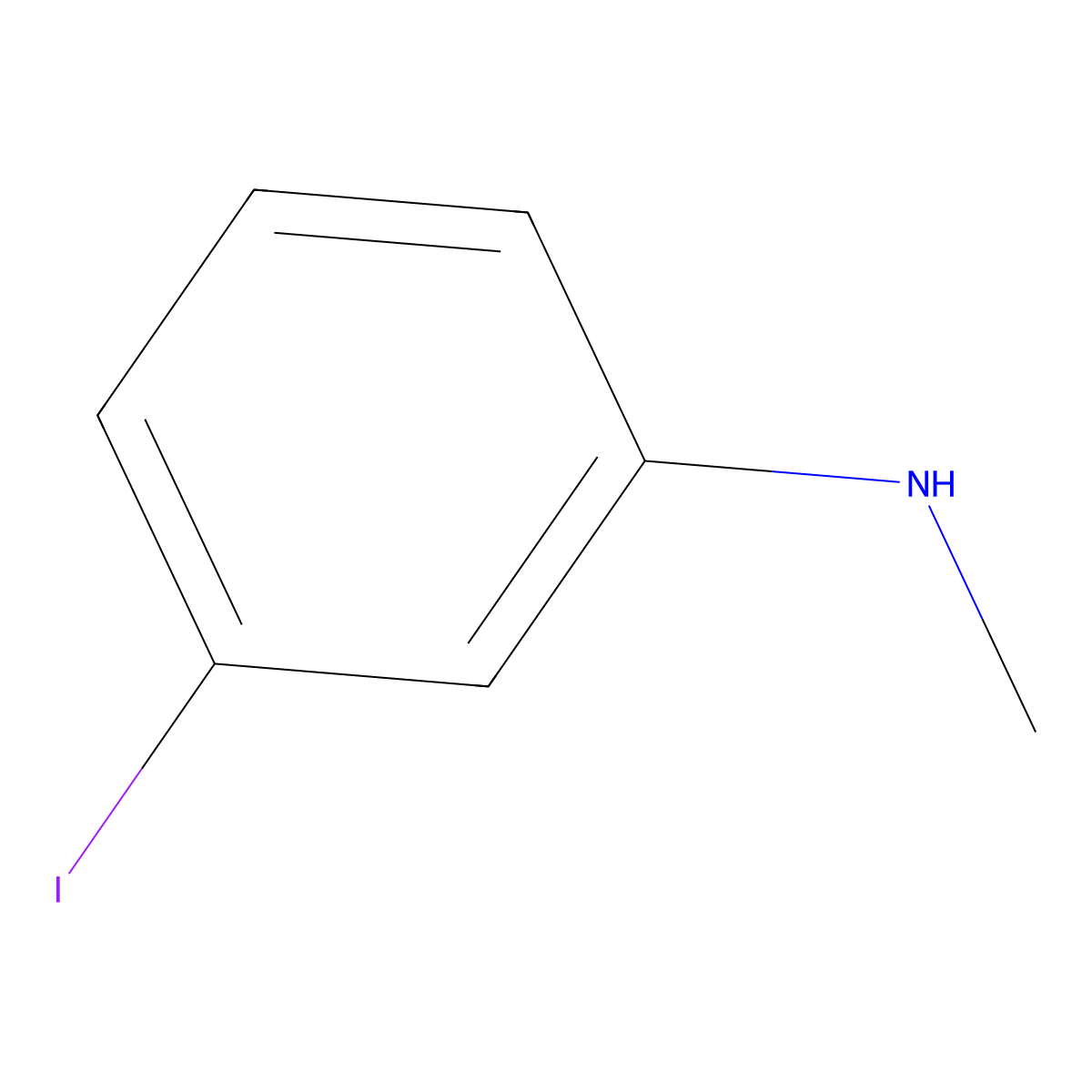 3-Iodo-n-methylaniline molecular structure, CAS 61829-42-3