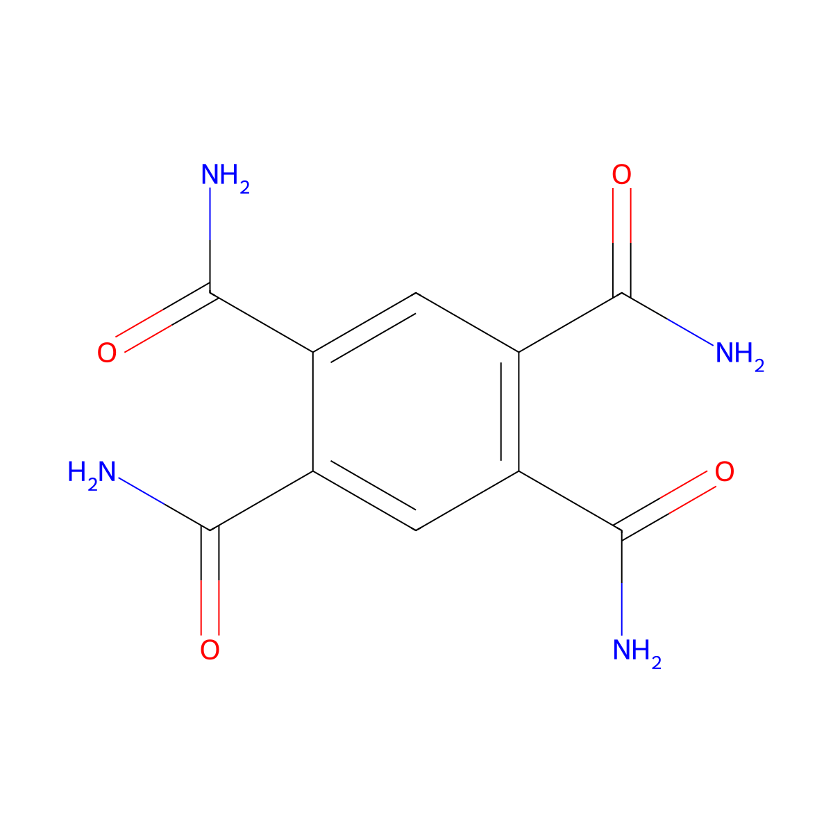 1,2,4,5-Benzenetetracarboxamide molecular structure, CAS 6183-35-3