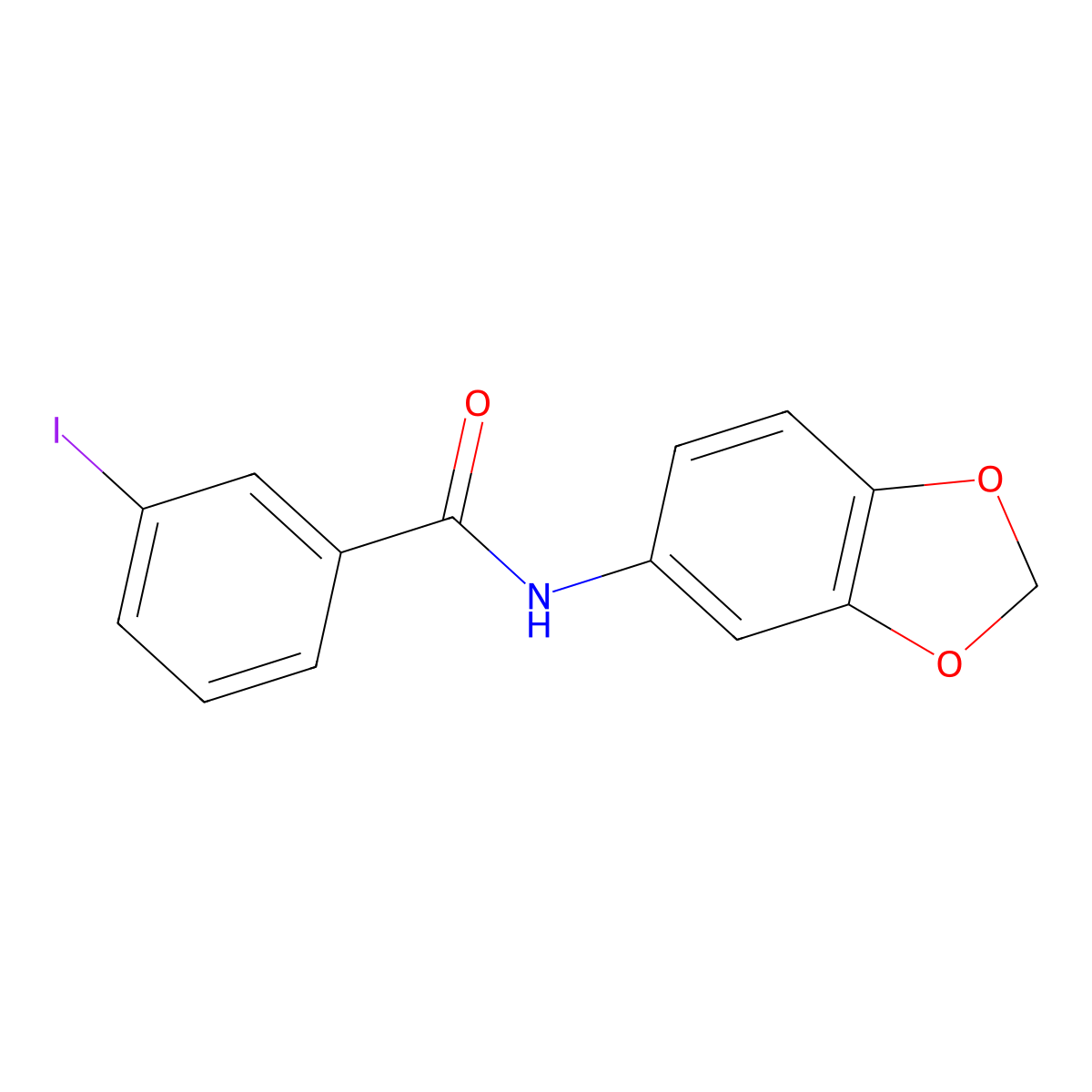 N-(1,3-benzodioxol-5-yl)-3-iodobenzamide molecular structure, CAS 6183-79-5