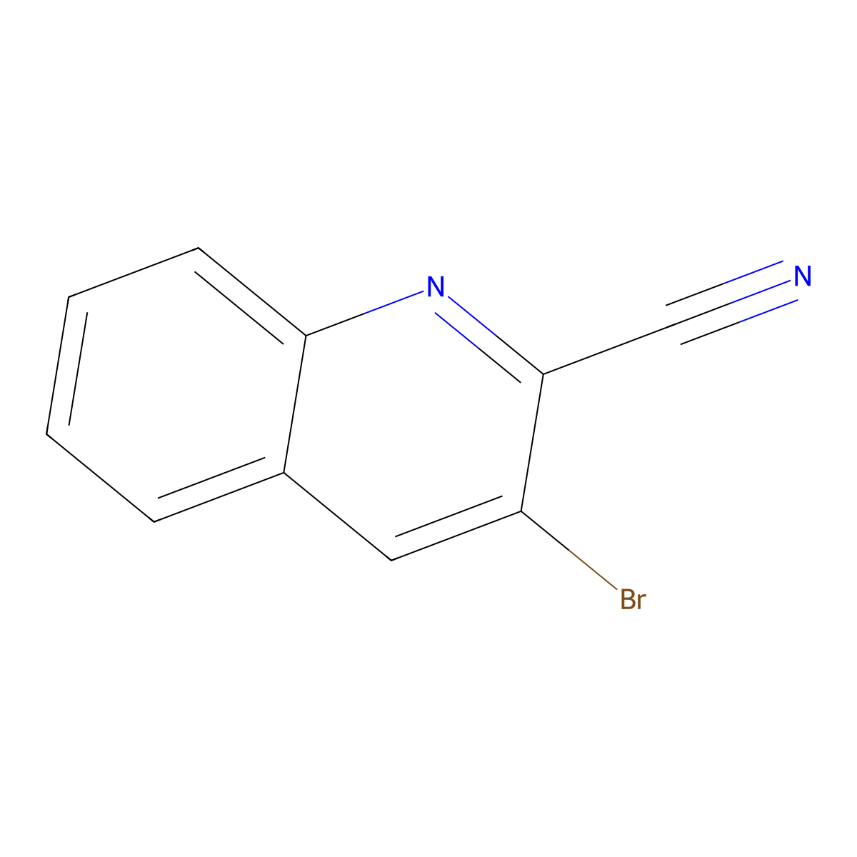 3-Bromoquinoline-2-carbonitrile molecular structure, CAS 61830-11-3