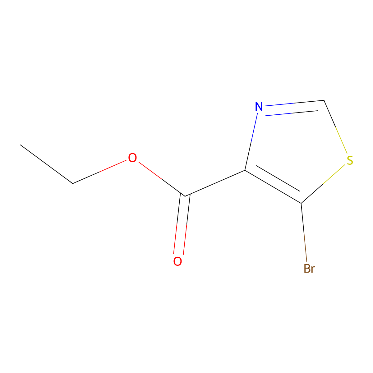 Ethyl 5-bromo-1,3-thiazole-4-carboxylate molecular structure, CAS 61830-23-7
