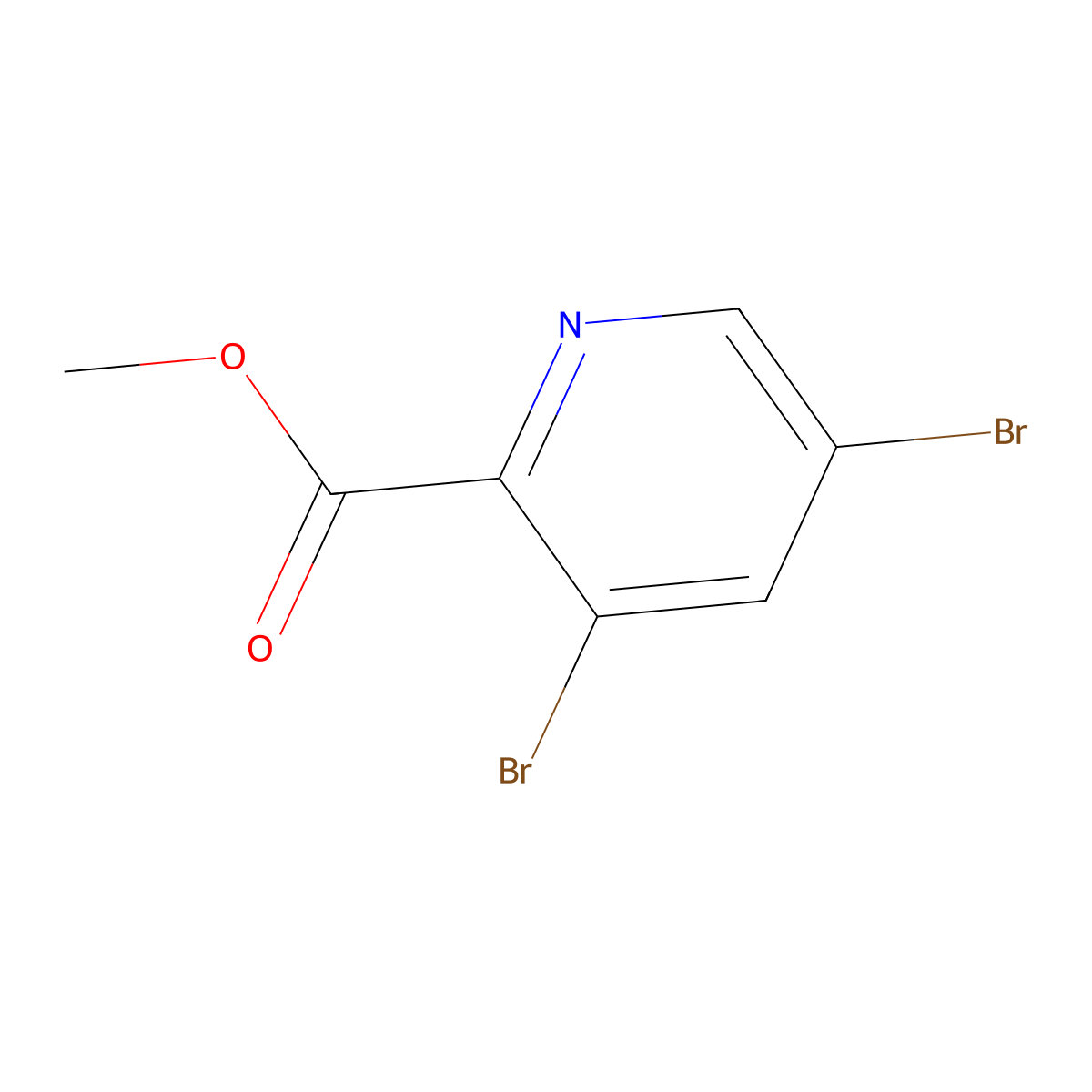 Methyl 3,5-dibromopicolinate molecular structure, CAS 61830-41-9