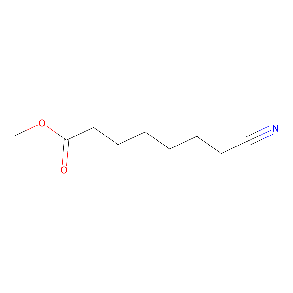 Methyl 7-cyanoheptanoate molecular structure, CAS 61831-05-8