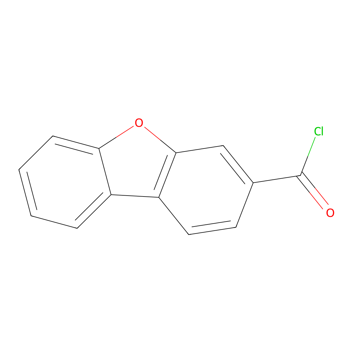 3-Dibenzofurancarbonyl chloride molecular structure, CAS 61831-09-2