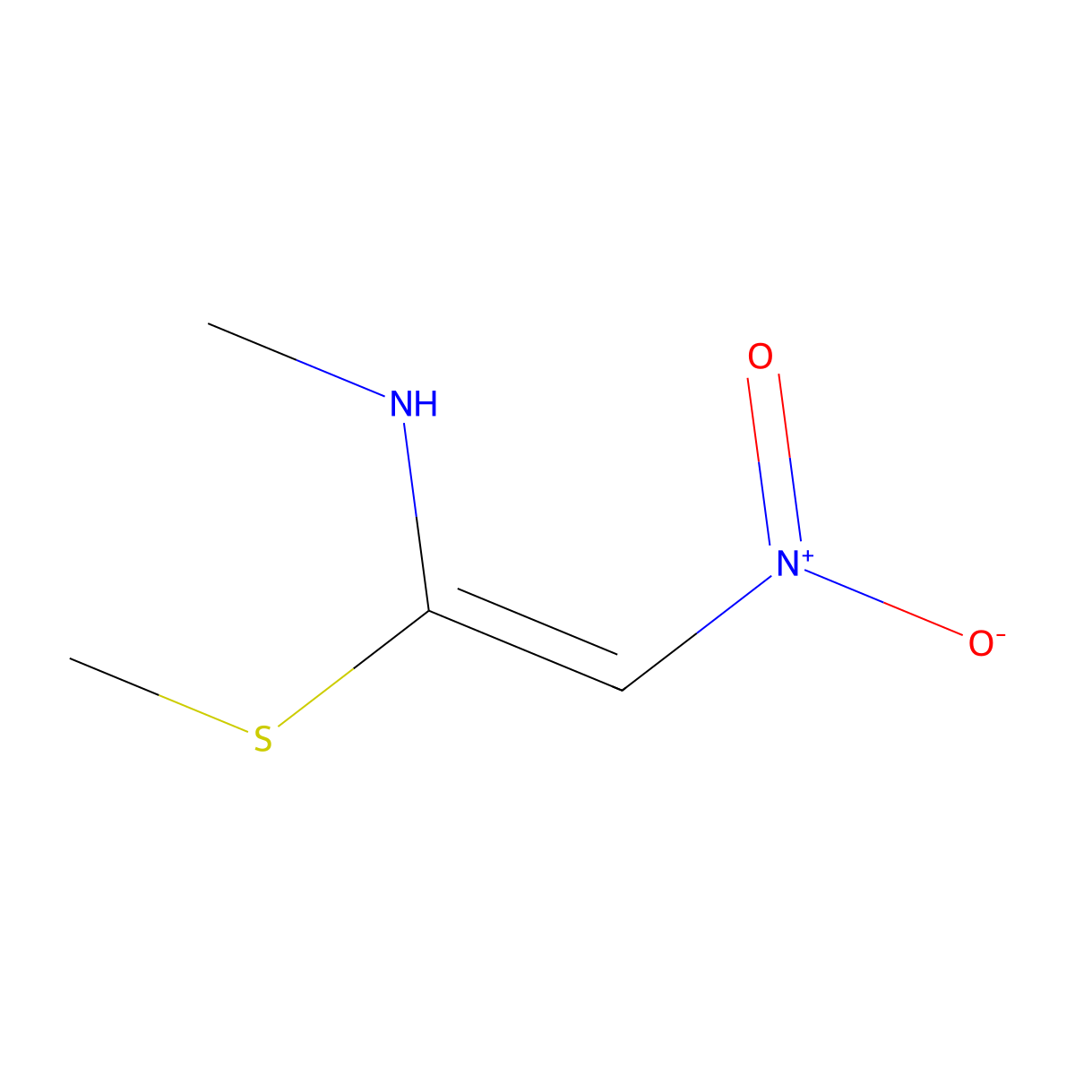 N-Methyl-1-(methylthio)-2-nitroethenamine molecular structure, CAS 61832-41-5