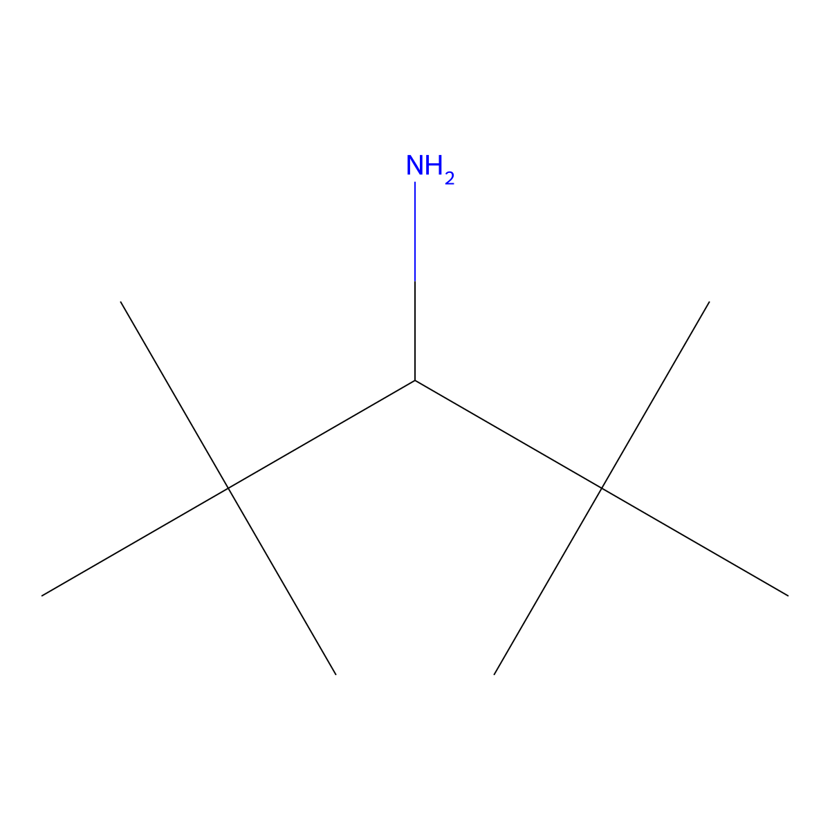2,2,4,4-Tetramethylpentan-3-amine molecular structure, CAS 61833-45-2