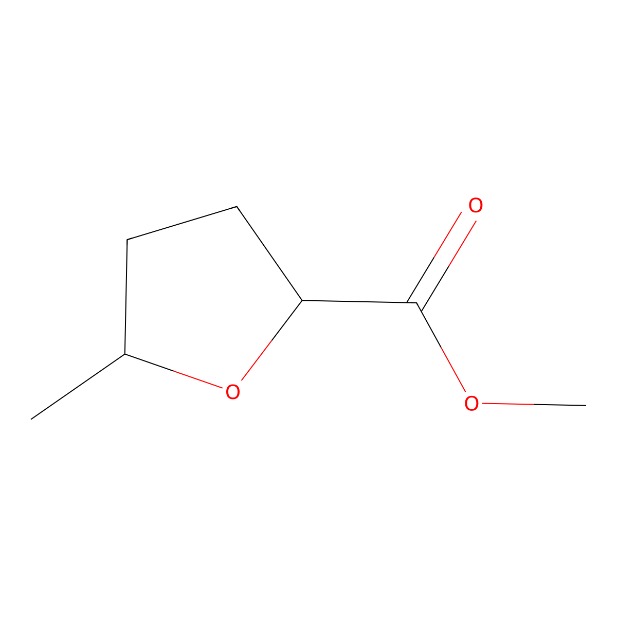 Methyl 5-methyloxolane-2-carboxylate molecular structure, CAS 61834-18-2