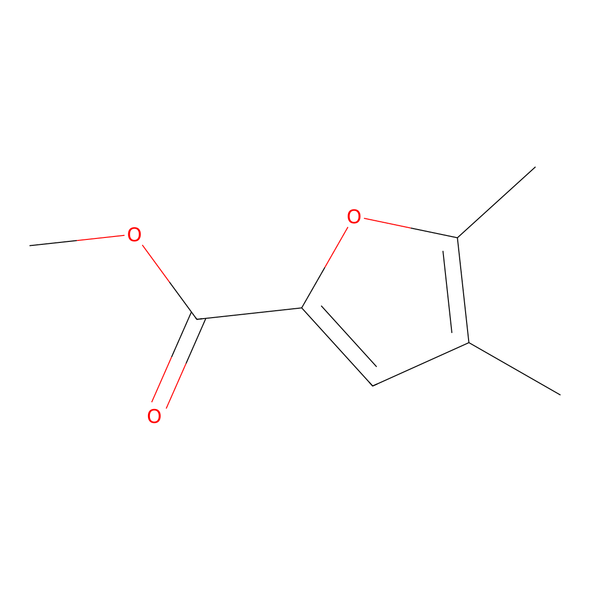 Methyl 4,5-dimethylfuran-2-carboxylate molecular structure, CAS 61834-24-0