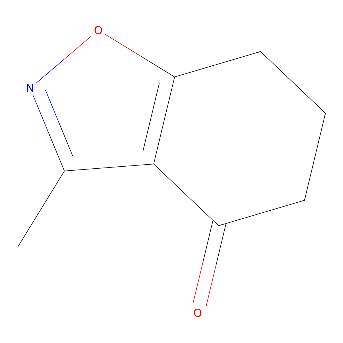 3-Methyl-6,7-dihydro-1,2-benzisoxazol-4(5H)-one molecular structure, CAS 61834-40-0
