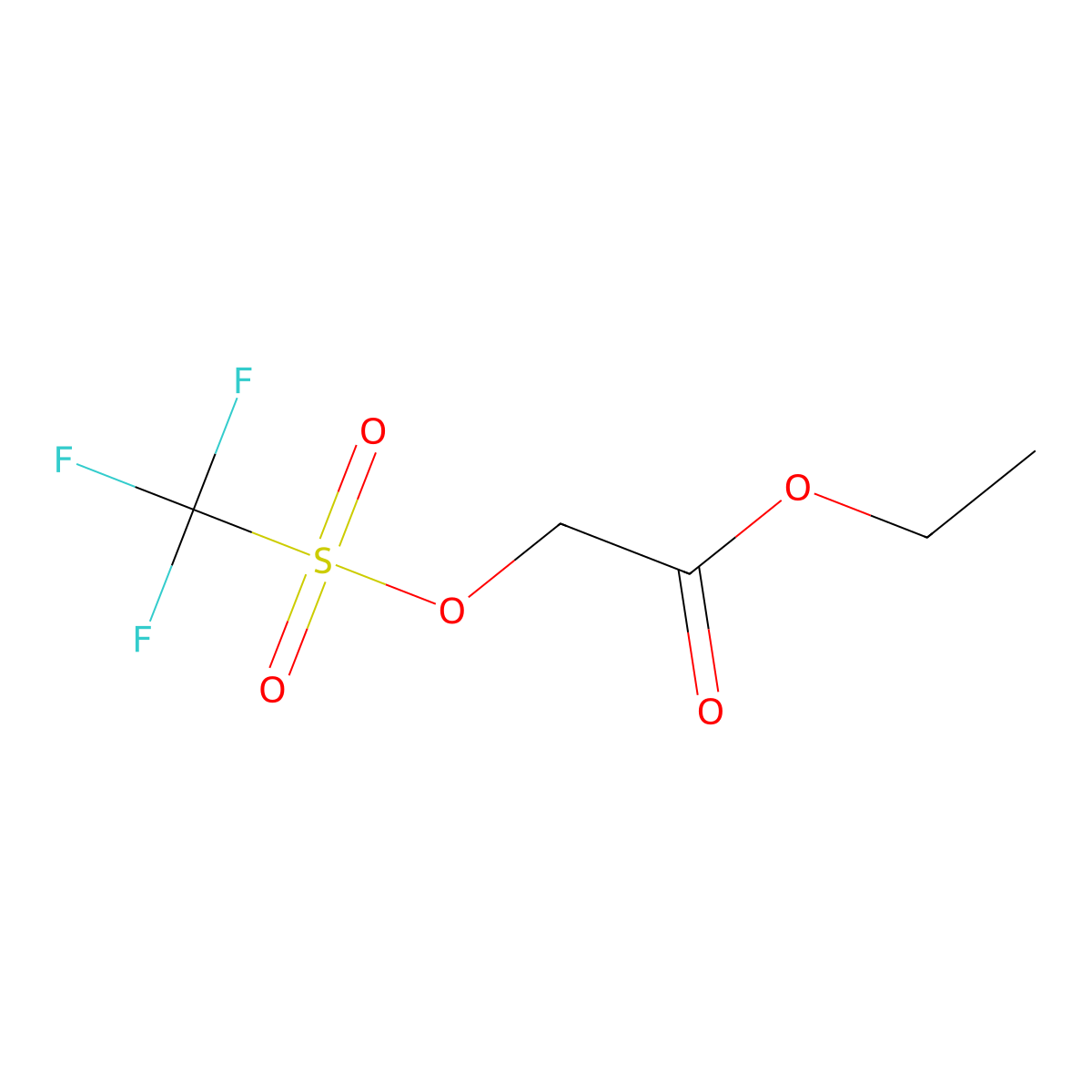 Ethyl (((trifluoromethyl)sulfonyl)oxy)acetate molecular structure, CAS 61836-02-0