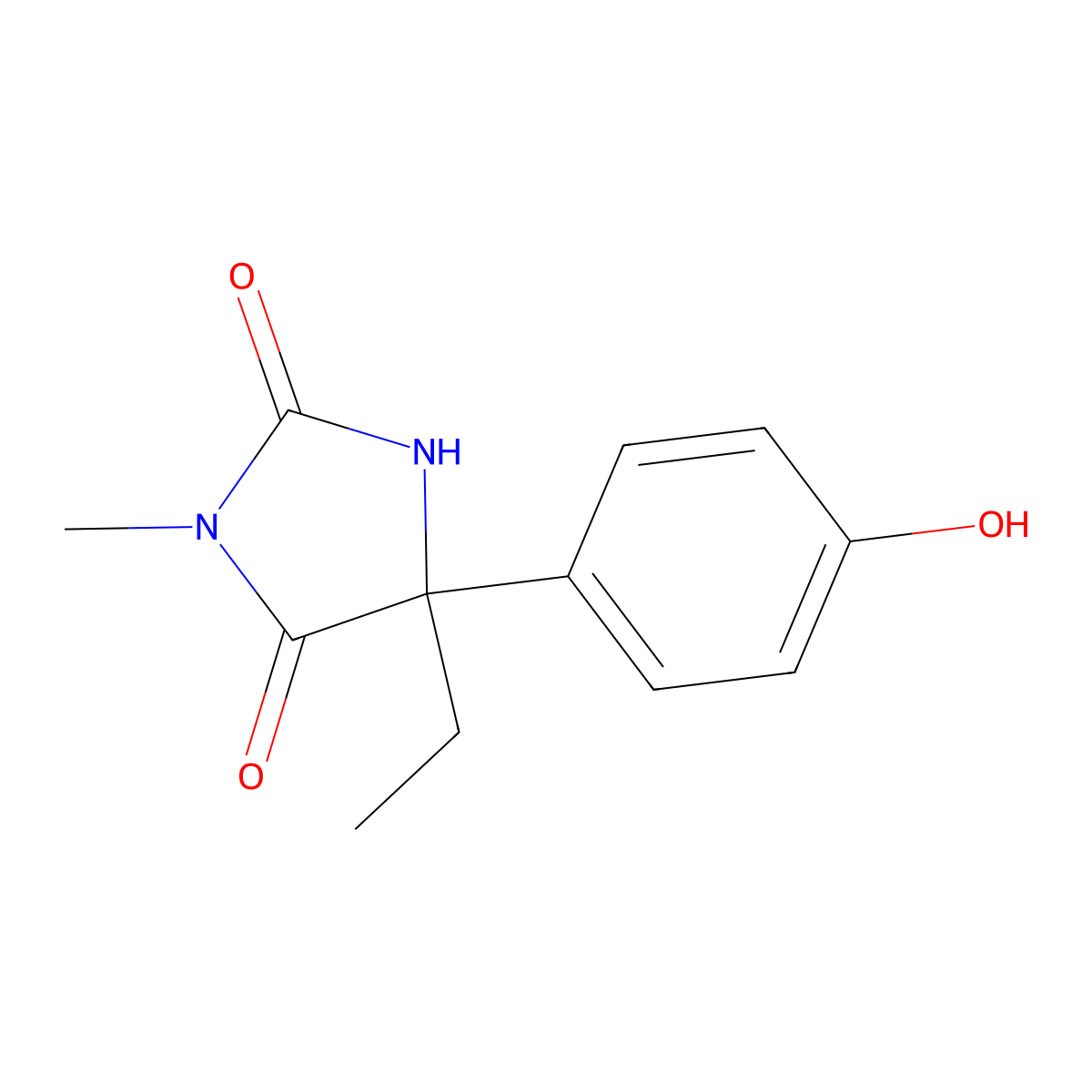 4-Hydroxymephenytoin molecular structure, CAS 61837-65-8