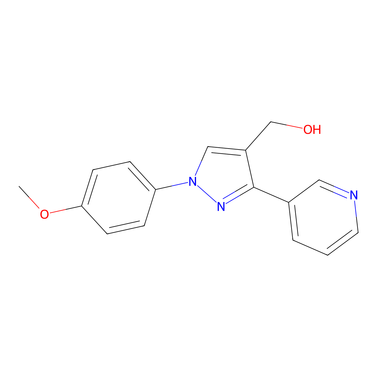 (1-(4-Methoxyphenyl)-3-(3-pyridinyl)-1H-pyrazol-4-YL)methanol molecular structure, CAS 618383-39-4